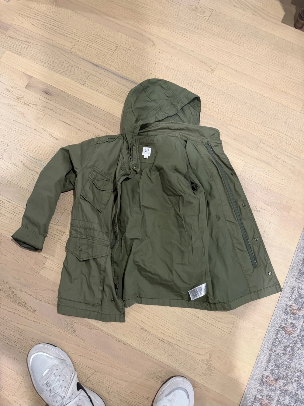 GAP Kids Olive Hooded Field Jacket